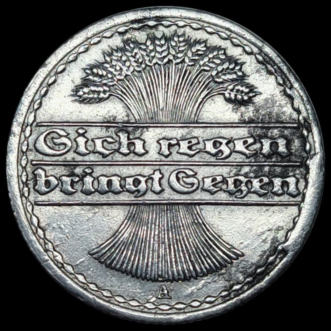 50-Pfennigs---1920-A---Germany-Weimar-Republic-/-Rim-Cuds